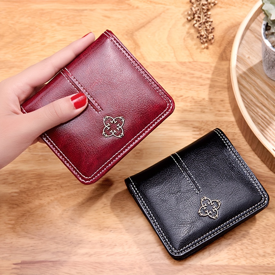

Vintage Style Women's Wallet, With Multiple Card Slots With Cash & Coin Pocket, Slim Clutch Mini Wallet For Daily Use