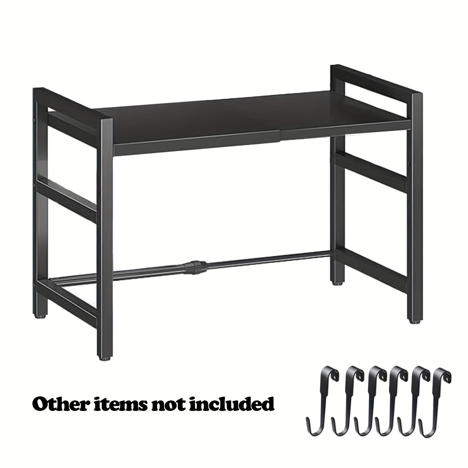 TEMU 1pc Microwave Rack Microwave Stand Adjustable Telescopic Shelf Microwave Rack Microwave Rack Kitchen Microwave Rack With Storage Microwave Rack