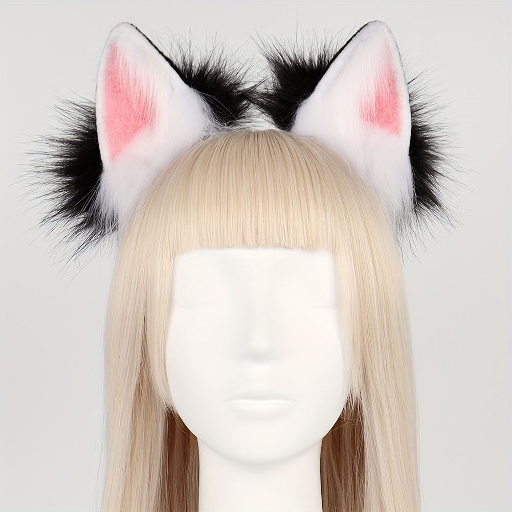 

1pc Simulation Ear Handle Plush Cosplay Props Expansion Dress Up Headpiece Hair Accessories Ear Hair Hoops