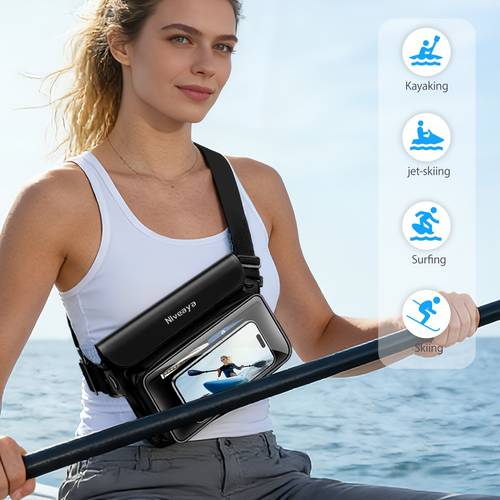 1pc beach bag unisex sand proof waist pack phone and passport storage pouch phone pouch dry bag for phone floating dry bag accessory suitable for water parks boating fishing diving surfing and kayaking
