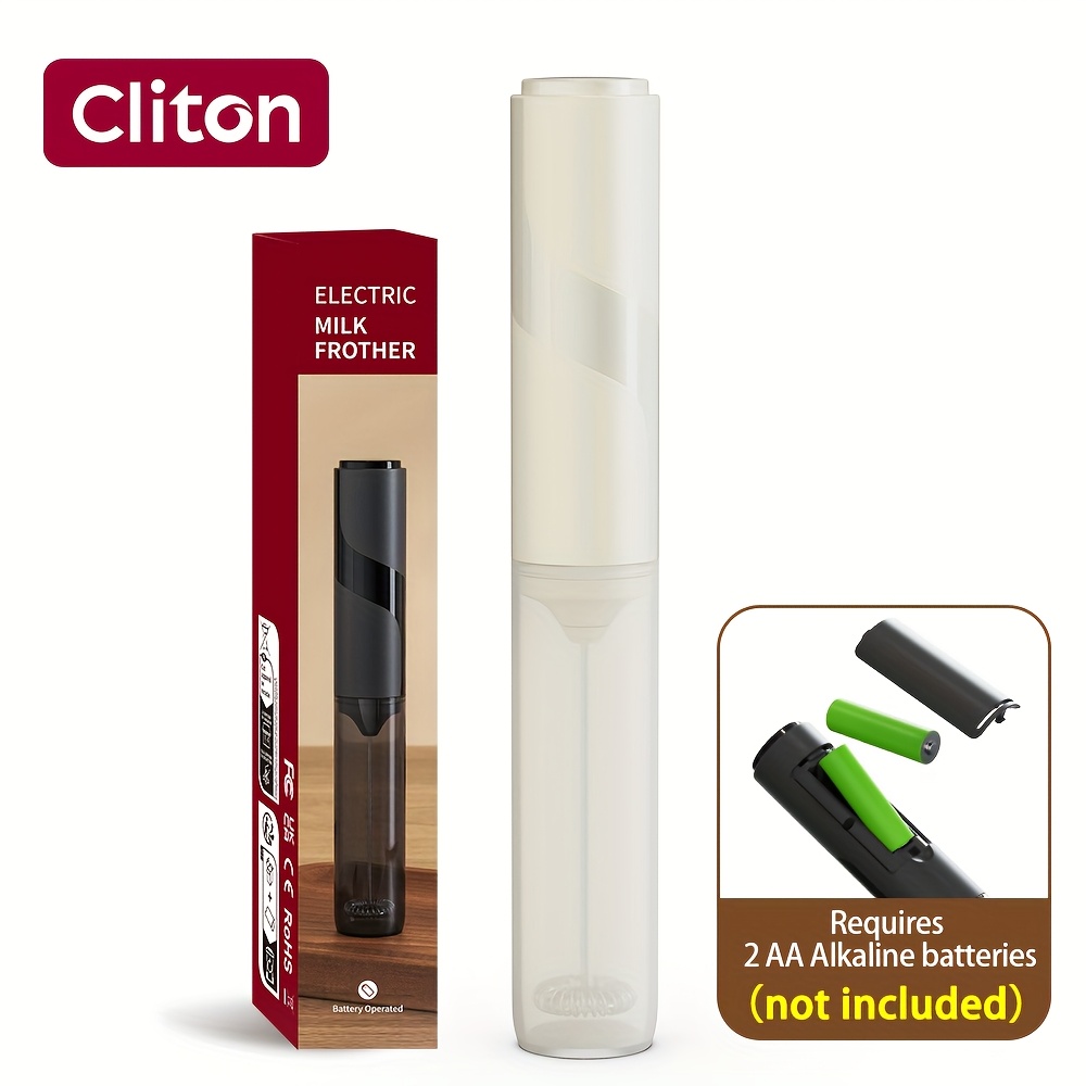 TEMU Montalatte Elettrico con Custodia di Conservazione - Montalatte Manuale Elettrico - Alimentato a Batteria (Batterie Non Incluse) - Resistente da