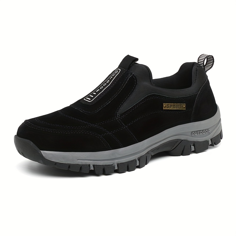 Image of Men's Large-sized Thick Soled Hiking Shoes | Sports, Casual Slip-on With Upper And Tpr Sole, Wear