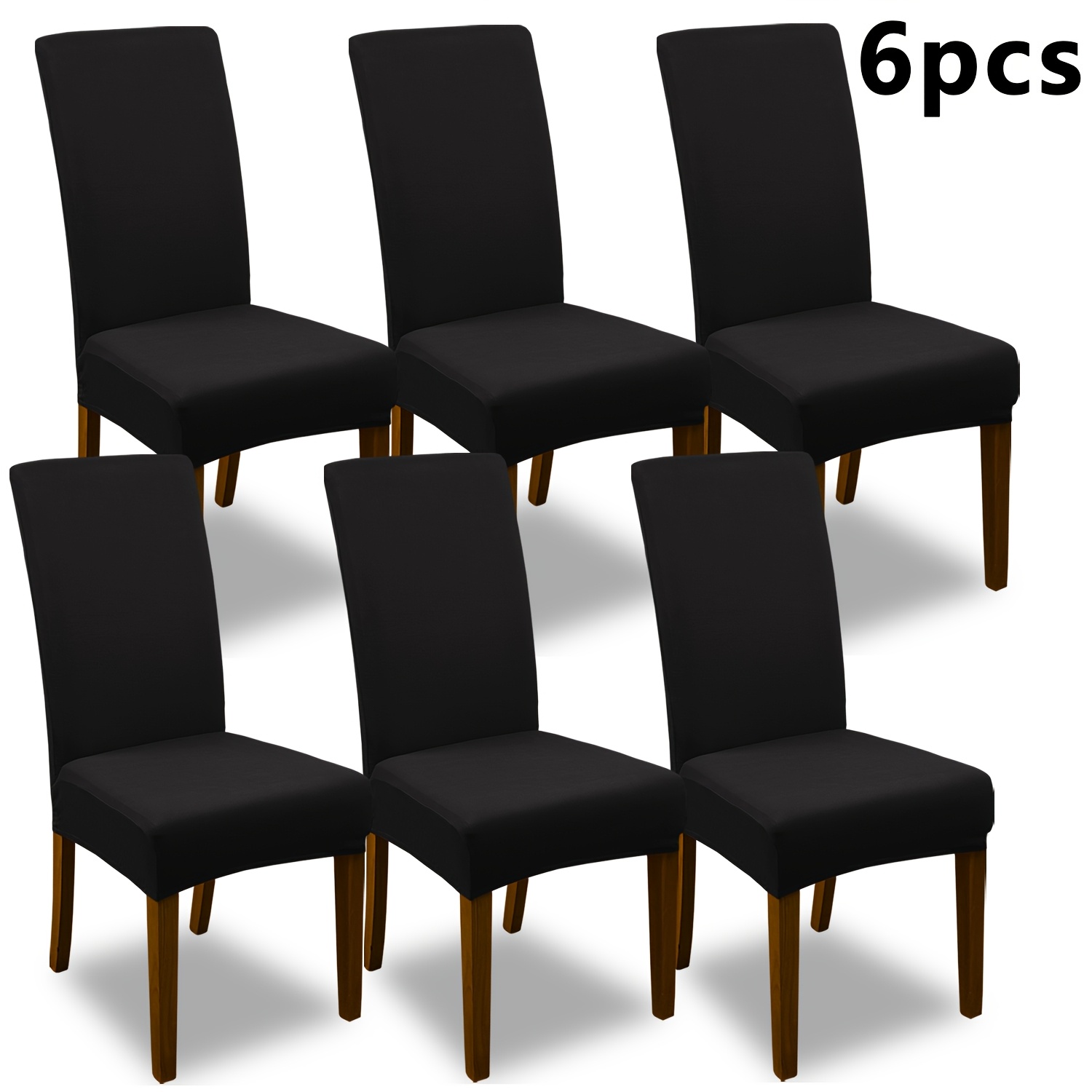TEMU 4pcs Set/6pcs Set Milk Elastic Home Kitchen Dining Chair Slipcover, Chair Cover, Furniture Protector For Living Room, , Suitable For Any Dining