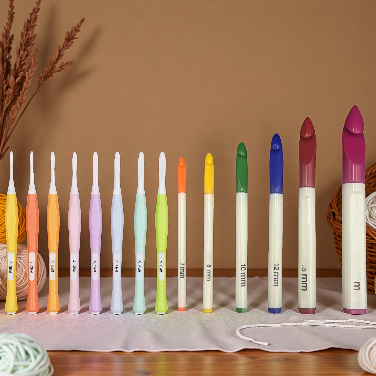 Image of 25p Ultra Luxury Crochet Hook Set Includes Knitting Needle Sets, With A Of 2.5mm-20mm From. The Ergonomic Anti Slip Crochet Hook Is Suitable For Beginners In Crochet, Crochet, And Hook Crochet.
