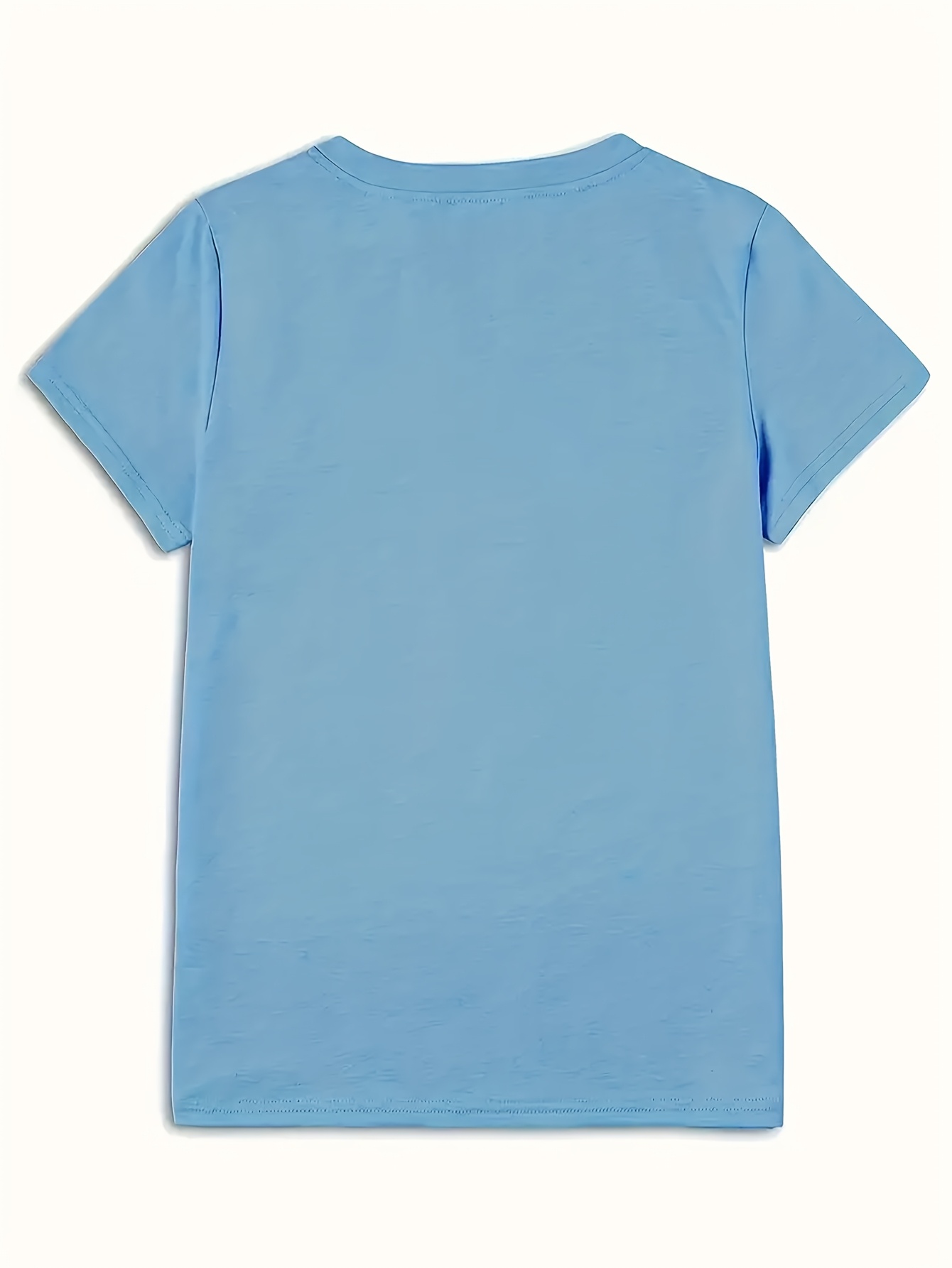 Directional--Spring/Summer Short Sleeve Round Neck T-Shirt with Heart Graphic Casual Tee