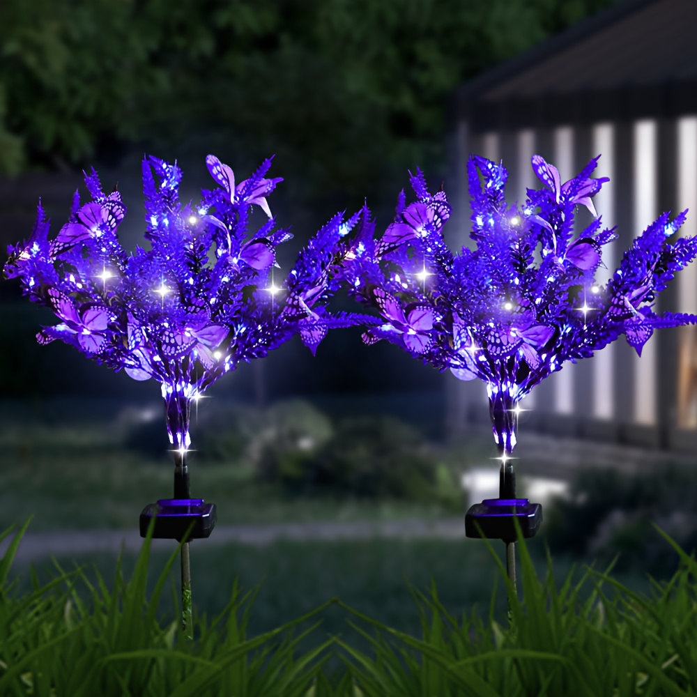 Lámparas Solares De Mariposa Para Jardín Asfrode - Pack De 2, IP55 Resistentes Al Agua, Decoración Exterior