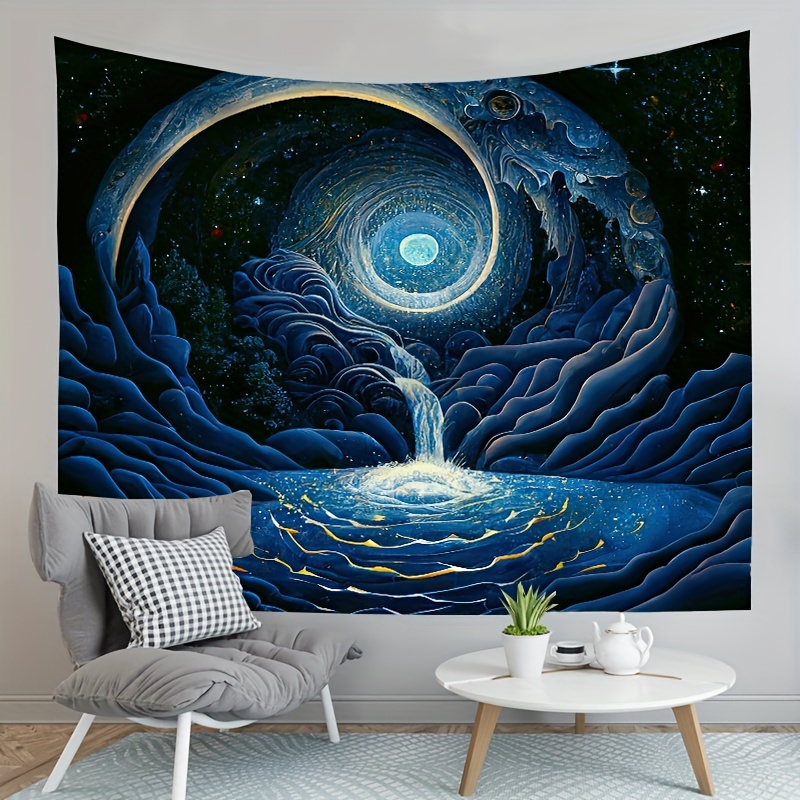 Dream Fish Underwater Scenery Tapestry Wall Hanging Bohemian Abstract  Kawaii Simple Hippy Bedroom Living Room Home Decor