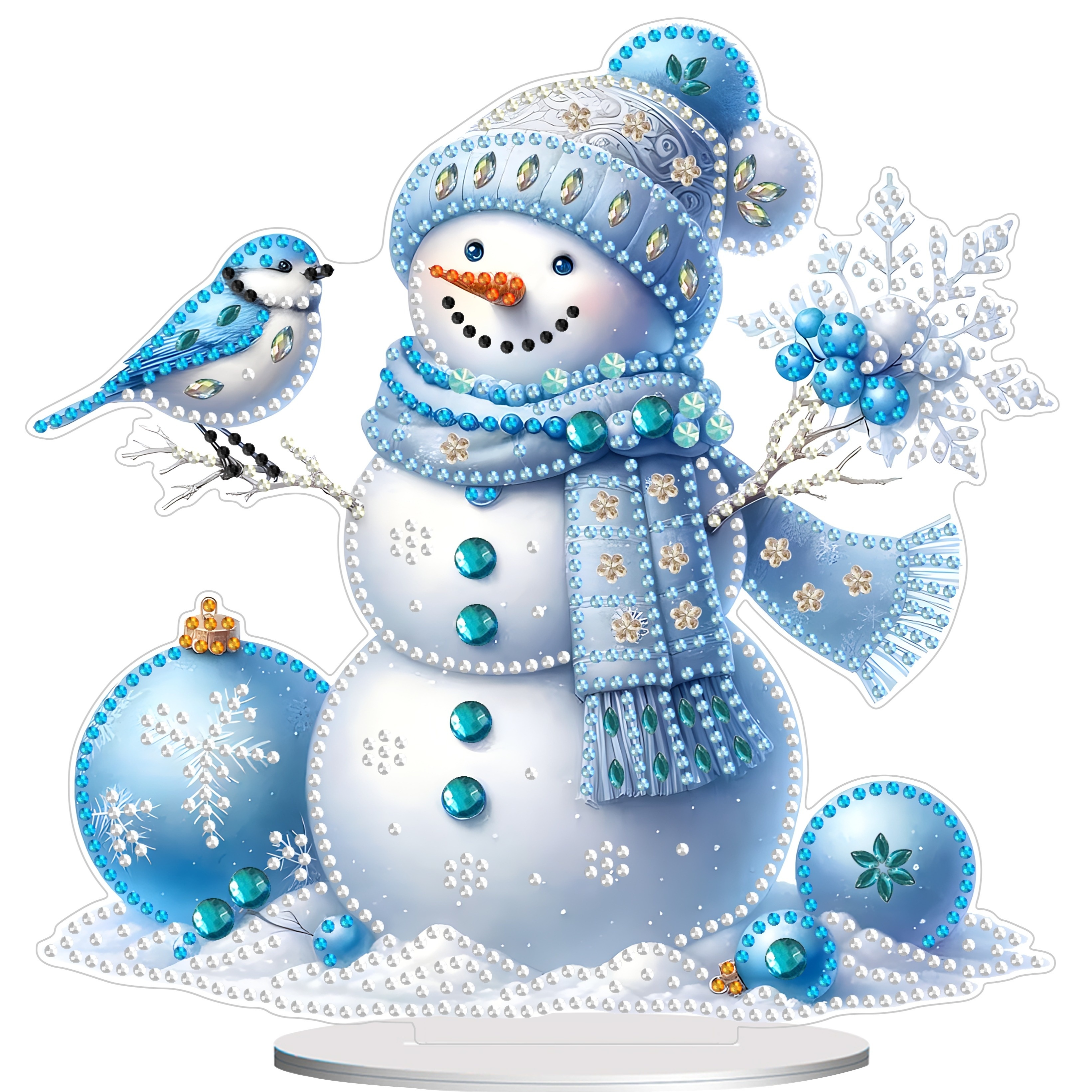 

Christmas Snowman 5d Diy Kit - Unique Shaped , Decor & Set For Parties