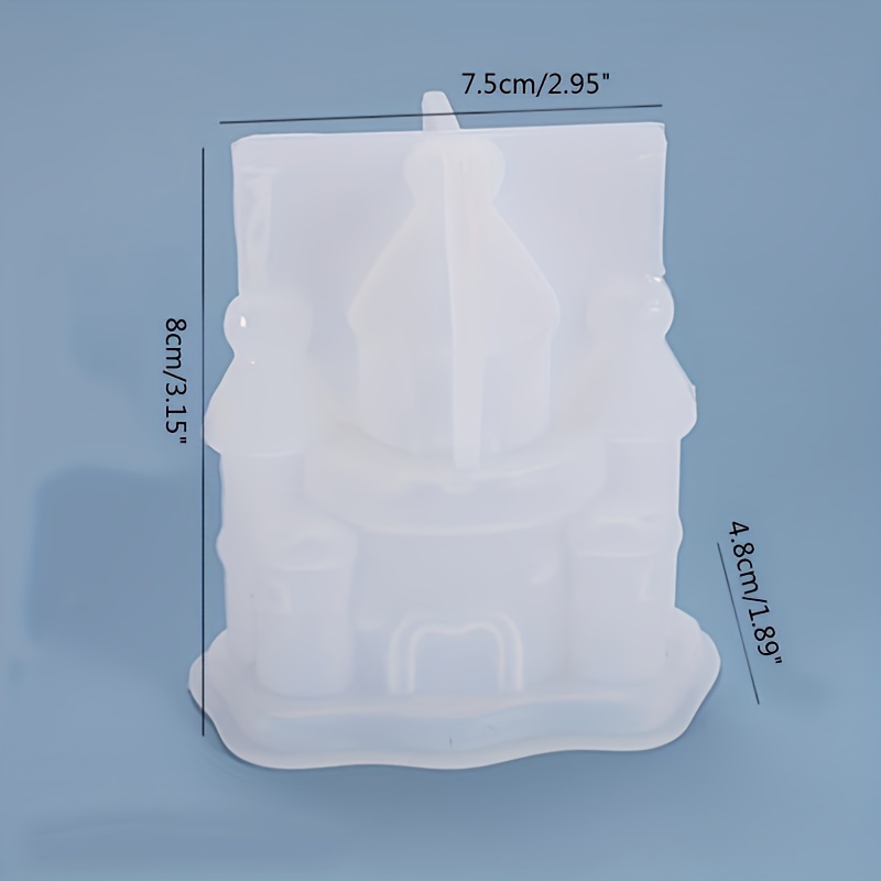 Castle Candle Mold Castle Crystal Epoxy Resin Silicone Mold For Gypsum Decoration Soap Candle Holder Making Home Decor