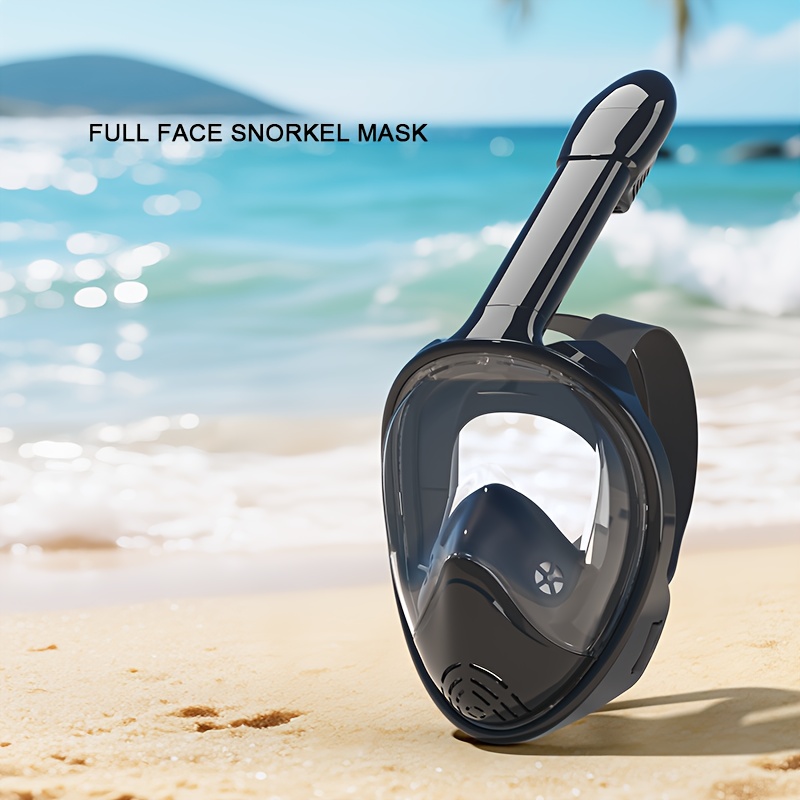   full face snorkel mask for adults snorkeling gear with camera mount 180 degree panoramic view snorkel set anti fog anti leak full face snorkel mask