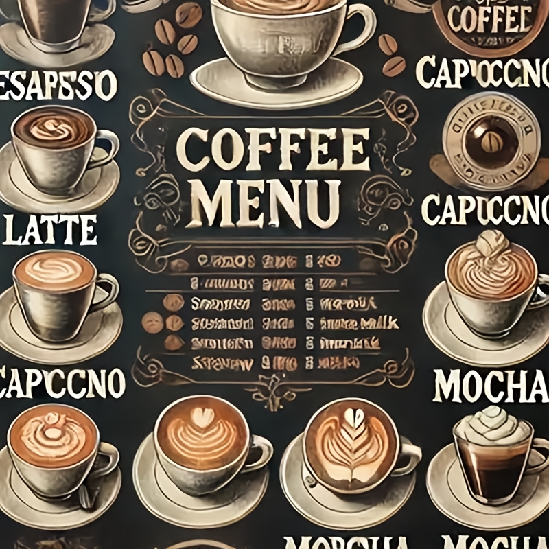 

Vintage " Coffee" Metal Sign - Stylish Espresso & Latte Menu Guide - Ideal Wall Art , Home, Office - Perfect Gift For Baristas & Coffee Enthusiasts - -style Decor, Coffee Bar Accessories