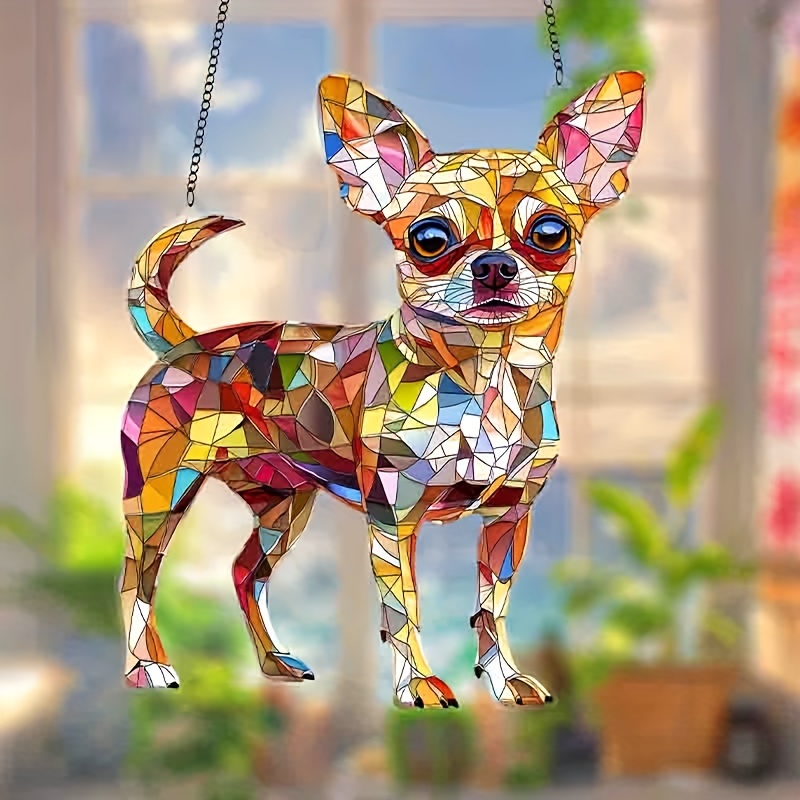 

1pc Chihuahua Themed Acrylic Light , Dog Animal Decoration, Pet Gift, Women's Birthday Gift, Office, Room, Home, Holiday Decoration, Best Friend Gift, Inspirational Gift, , , Christmas, 6.3 X 8 Inch