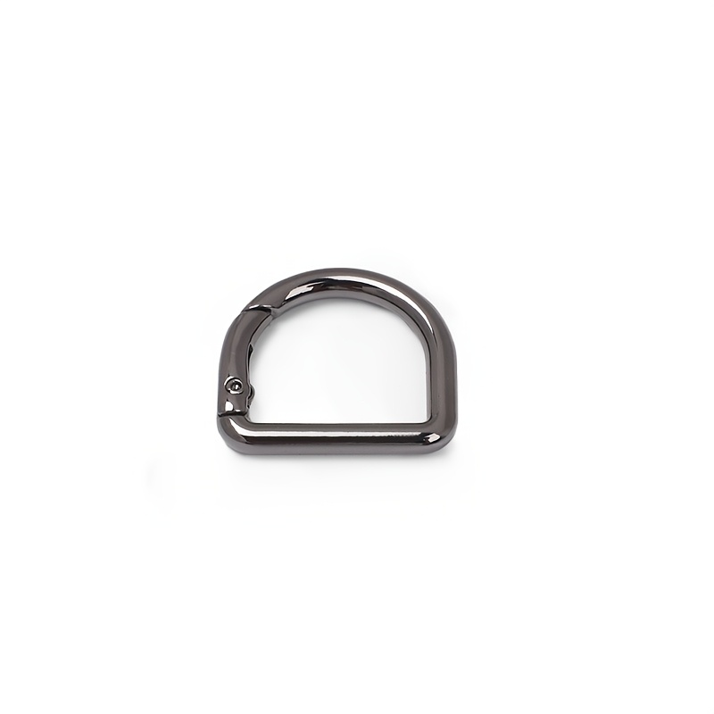 2pcs D-shaped Spring Rings, Hardware Loop Buckles For Luggage Accessories, Clothing And Bag Connectors, Buckles, Semi-circular D-ring Fasteners