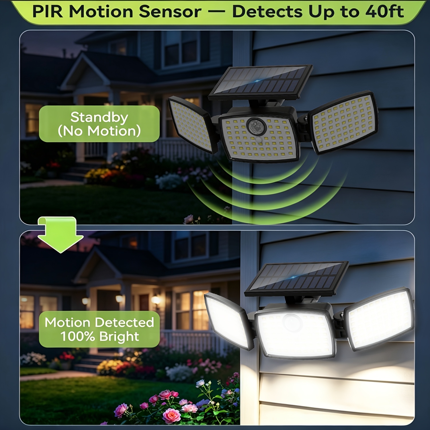 Solar Outdoor Lights with Remote Control