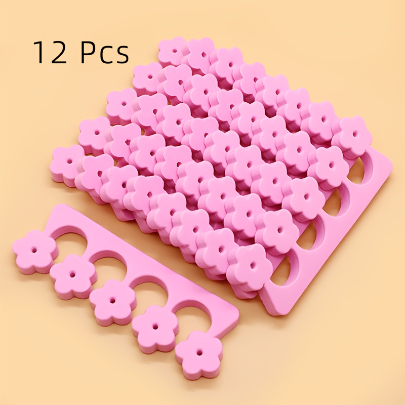 TEMU Lot de 12 séparateurs d'orteils et de doigts en éponge douce et fine , adaptés à la pratique du nail art, séparateurs pour manucure et pédicure