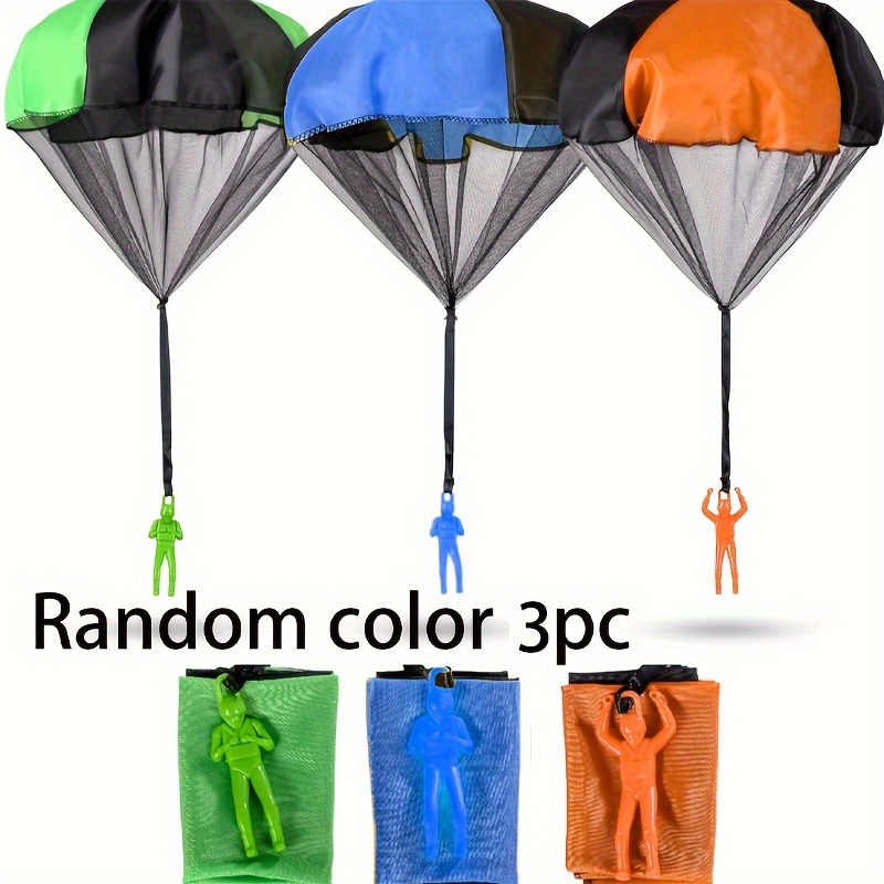 Image of 1/3pcs Parachute Toy, Free Parachute, Outdoor Flying Toys For Kids, Xmas Gifts, Halloween Gifts.(10 Different Colors Dispatched )