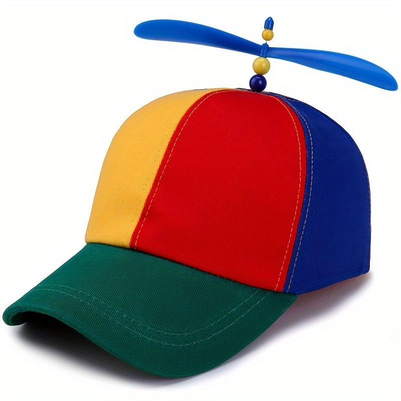 

Festive Spiral Propeller Baseball Cap - Hand Wash Or , Suitable For Outdoor Activities, Lightweight, Adjustable Closure, Fabric