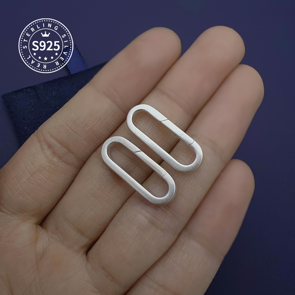 925 Silvery Accessory Square Spring Buckle for Jewelry Making