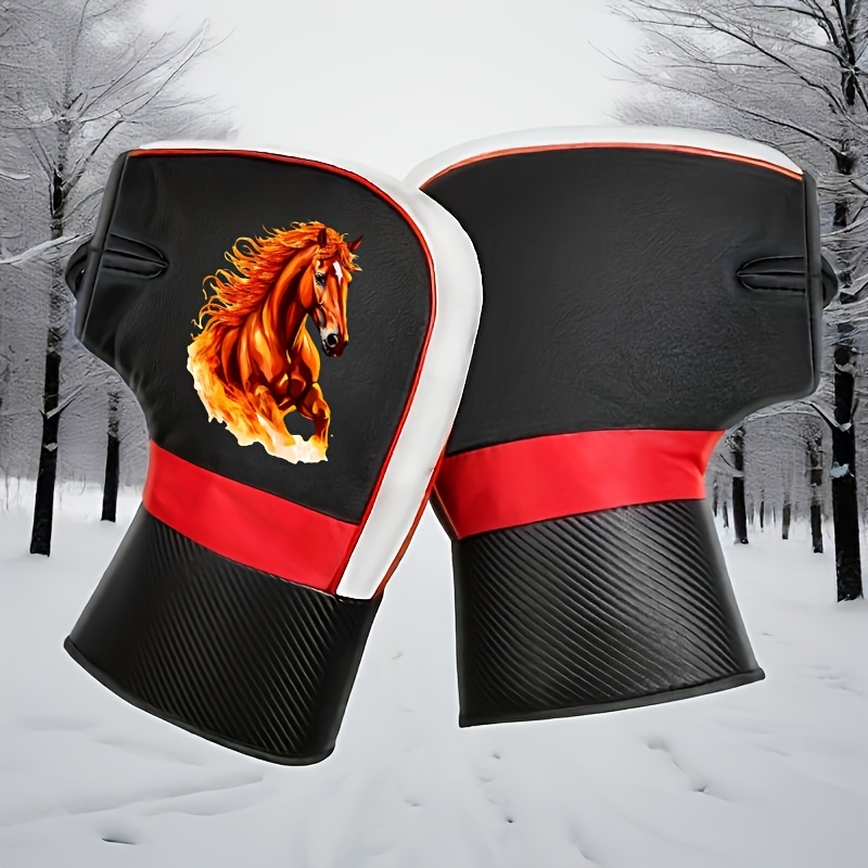 TEMU 1 Paire de Gants de Moto, Gants de Cyclisme avec Imprimé de Galopant, Gants Confortables pour le Cyclisme et la Moto, Idéal pour les Air et les