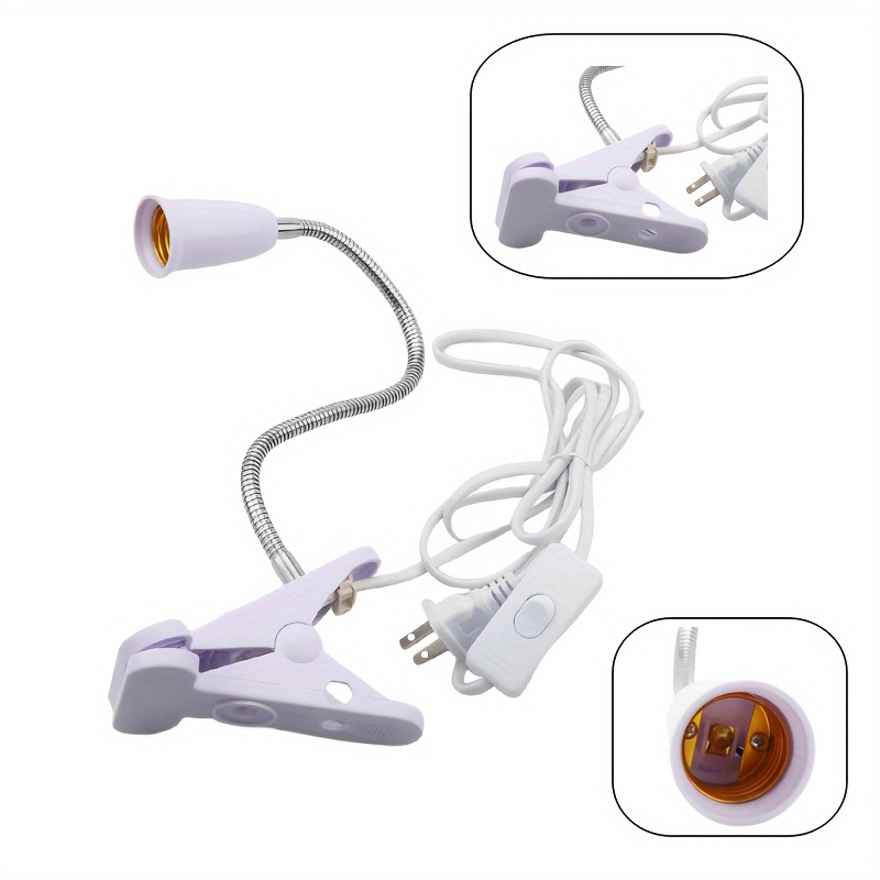

Flexible 360° Clip-on Desk Lamp With On/off Switch - Lightweight, Easy Install, Us Plug