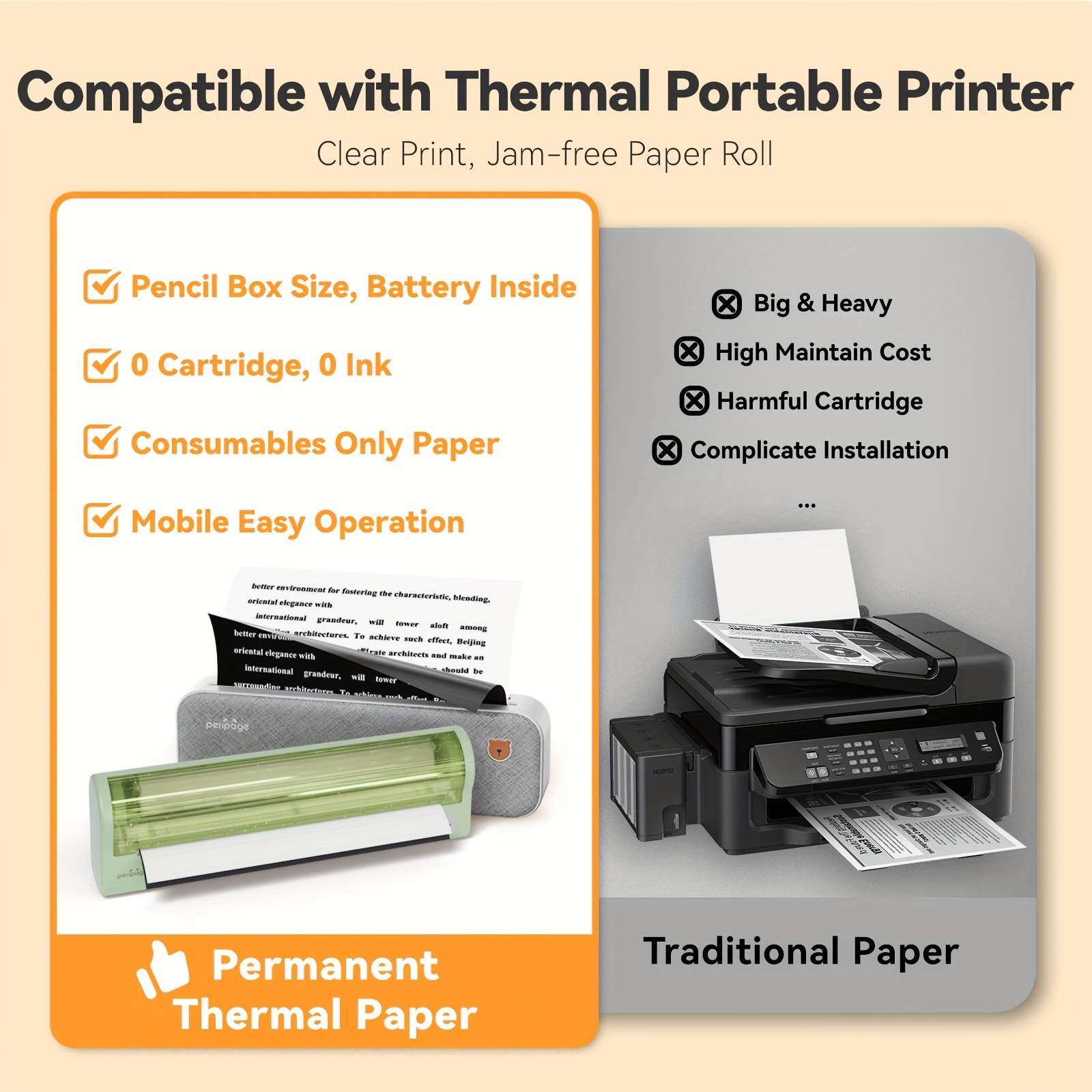 Thermal printer paper copy paper us letter temu