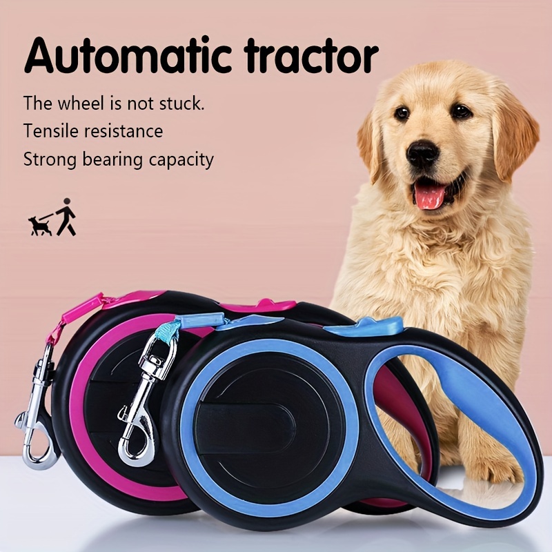 

1pc Upgraded Retractable Dog Leash With Dual Lock, 26-foot Nylon Rope, Control, Non-slip Handle, Telescopic For Outdoor Walking And Travel, Suitable For All Dog Breeds