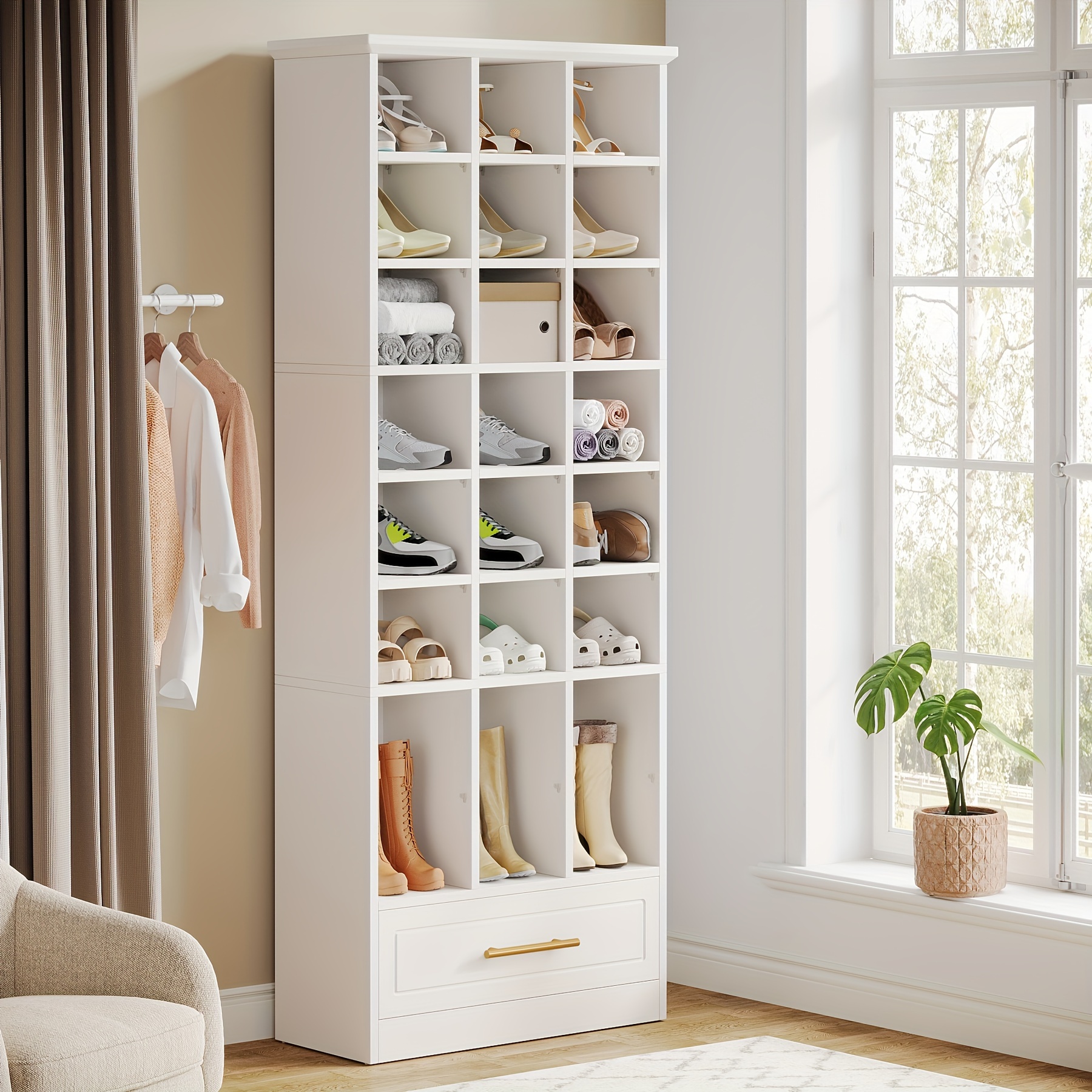 Design Boots Cabinet Garvee Natural Rattan Flip Door With Drawer