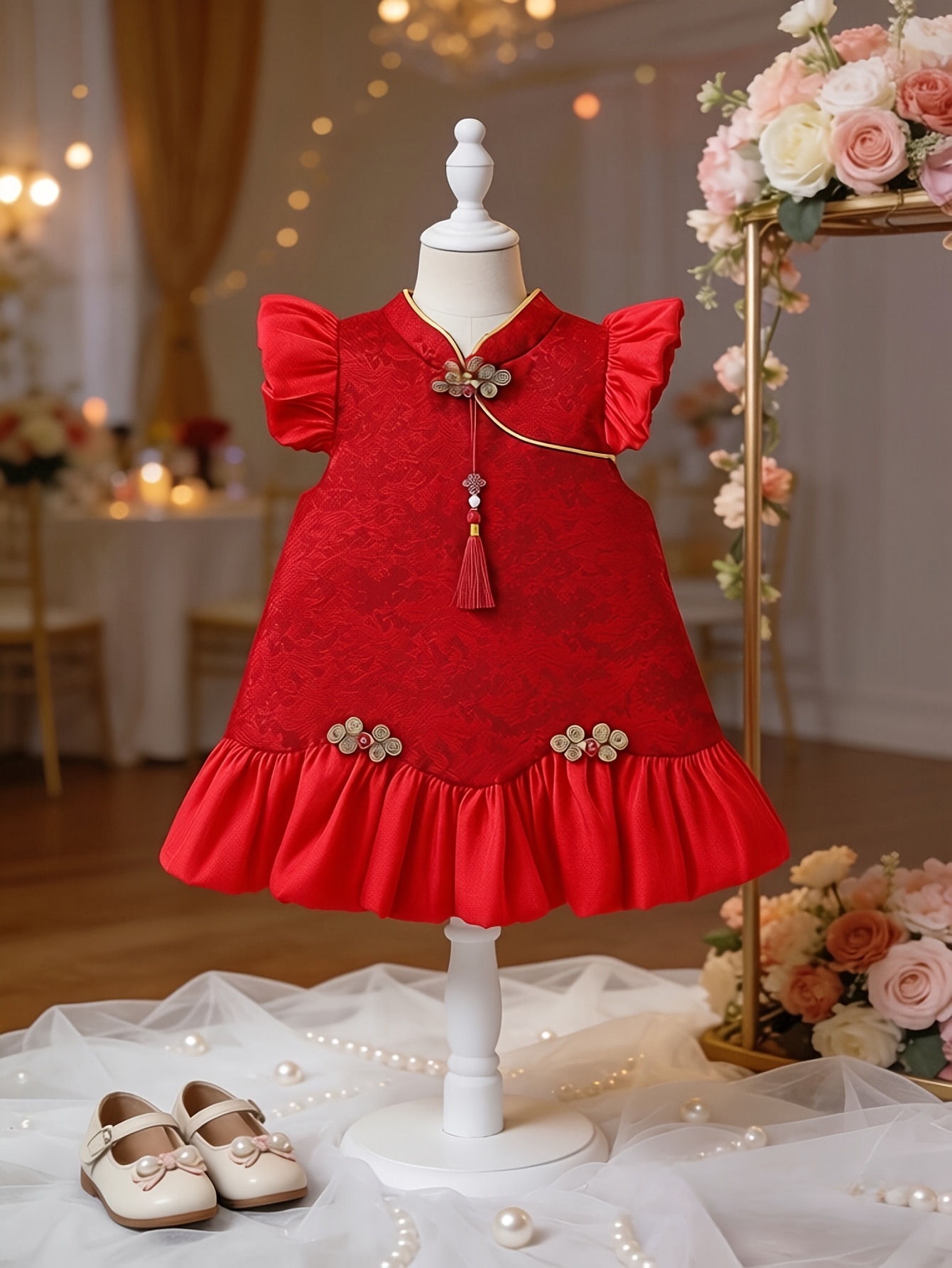 chinese dress cute baby sold on Temu Canada TODAY IS THE DAY!!! Size:6Y/6X Girl dress winter suit kawaii cute chinese outfits 23/01