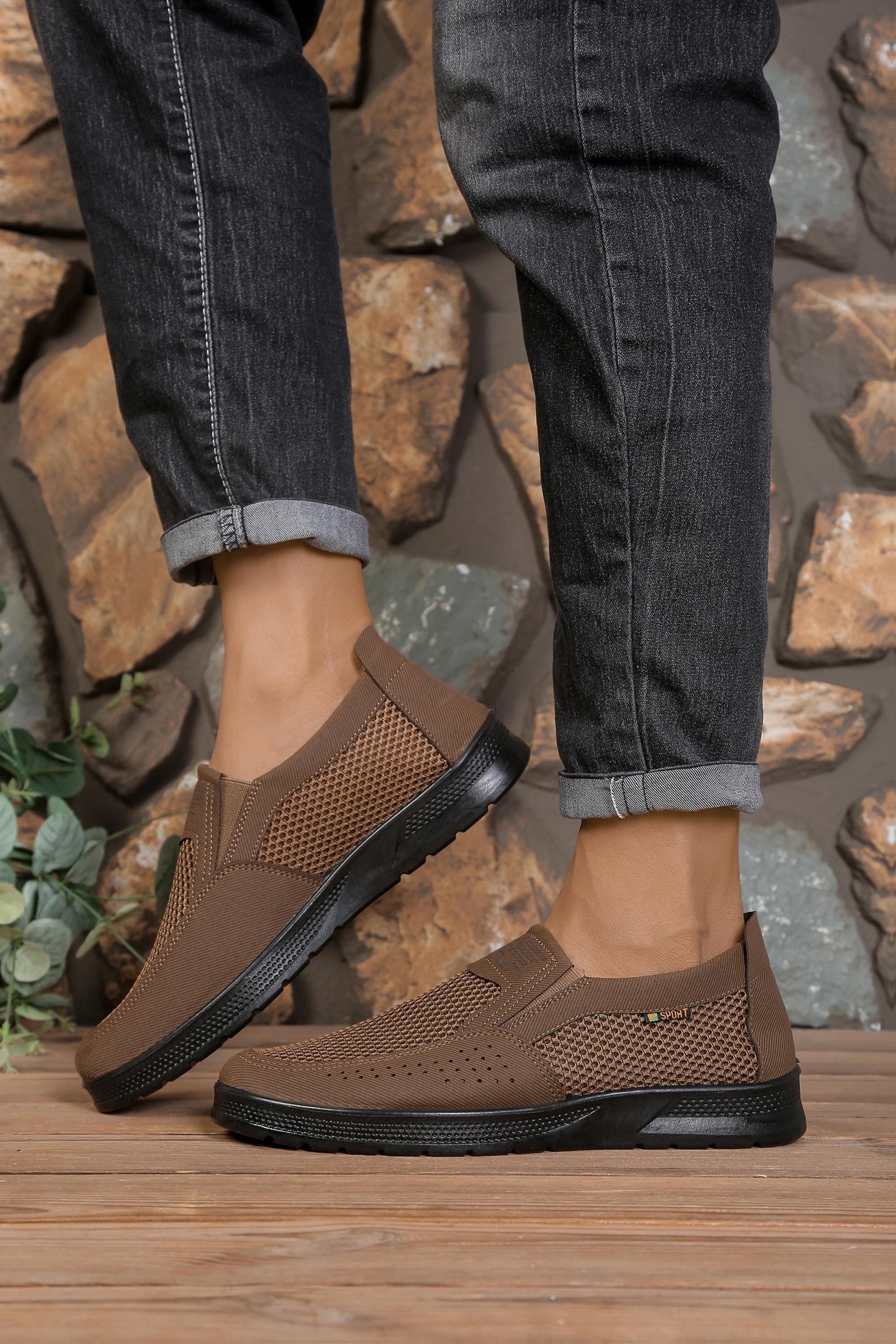 mocassins homme décontractés et confortables, respirants, adaptés à toute activité, semelle épaisse en pu pour   Détails du produit 3