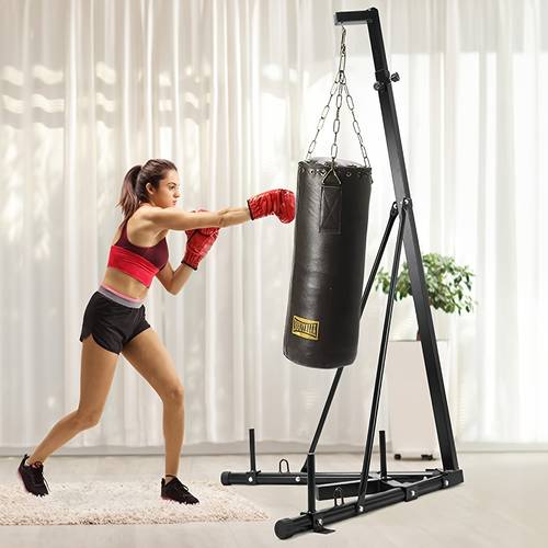 height adjustable punching bag stand heavy duty boxing bag stand heavy bag stand steel sandbag rack independent to 150 lbs for home gym fitness only stand