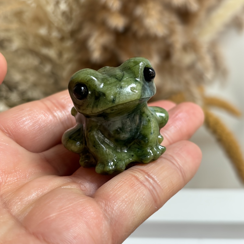 TEMU Somimi Stone Cute Toad Carving Decorative Item Office Gift Suitable For Mother's Day Father's Day Friend Gifts