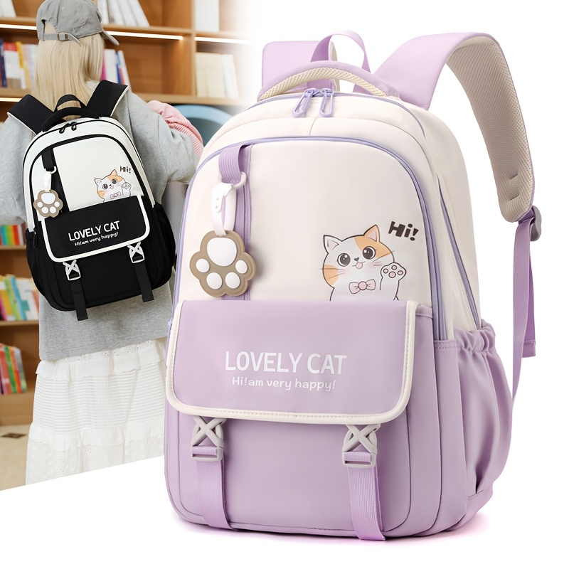 mochila estampado gato kawaii bolso escolar plegable Temu Mexico