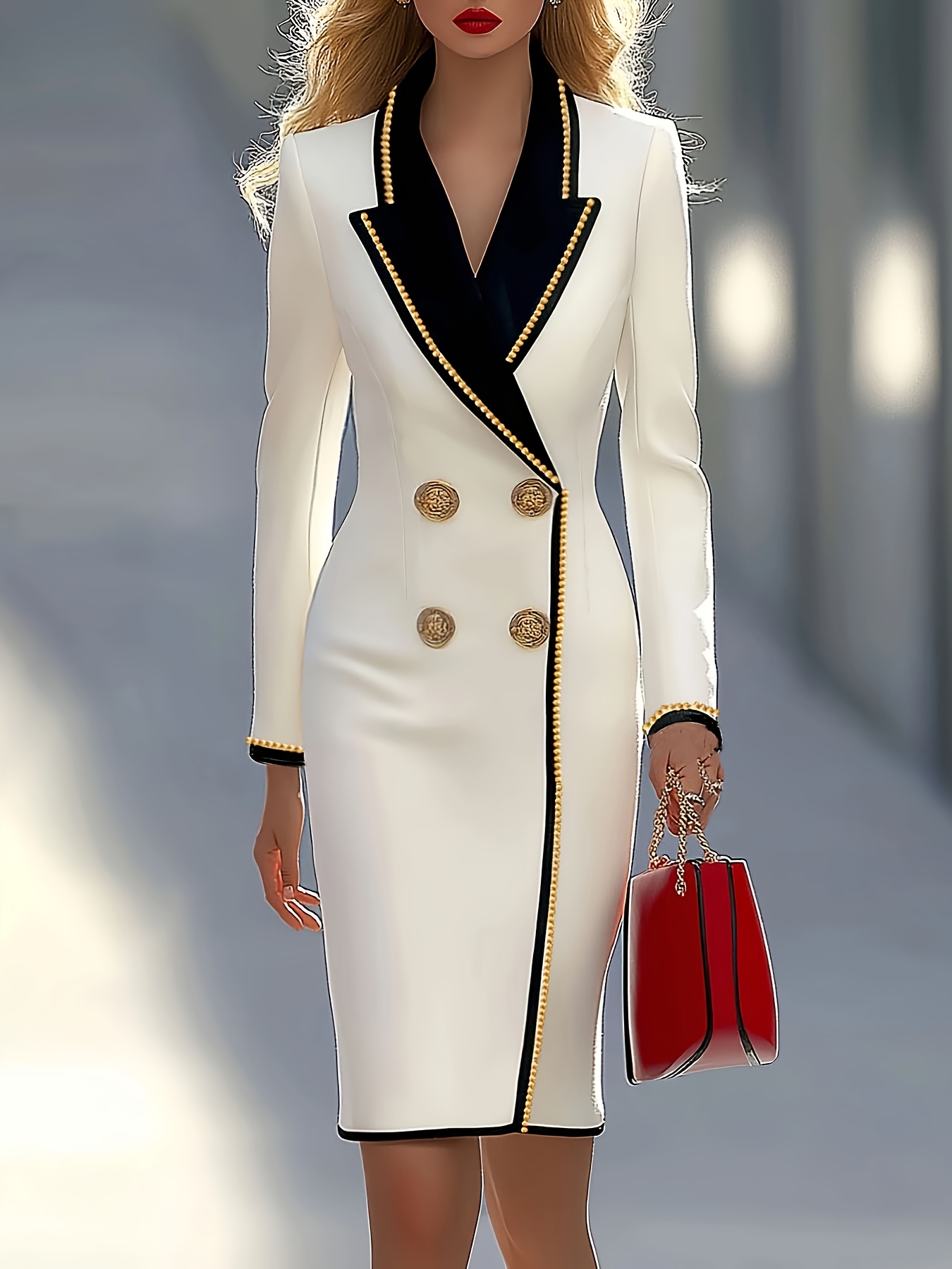 business formal suit jacket lapel length dress commuting - Temu Oman