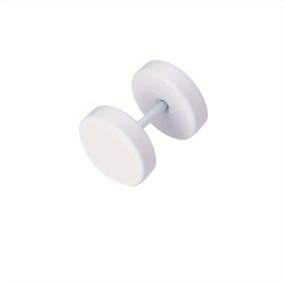 1/5pcs Multicolor 316l 316l 316l 316l Stainless Steel Screw Dumbbell Ear Stud Earrings Punk Gothic Barbell Piercing Hip Hop Fake Ear Plugs For Man Women