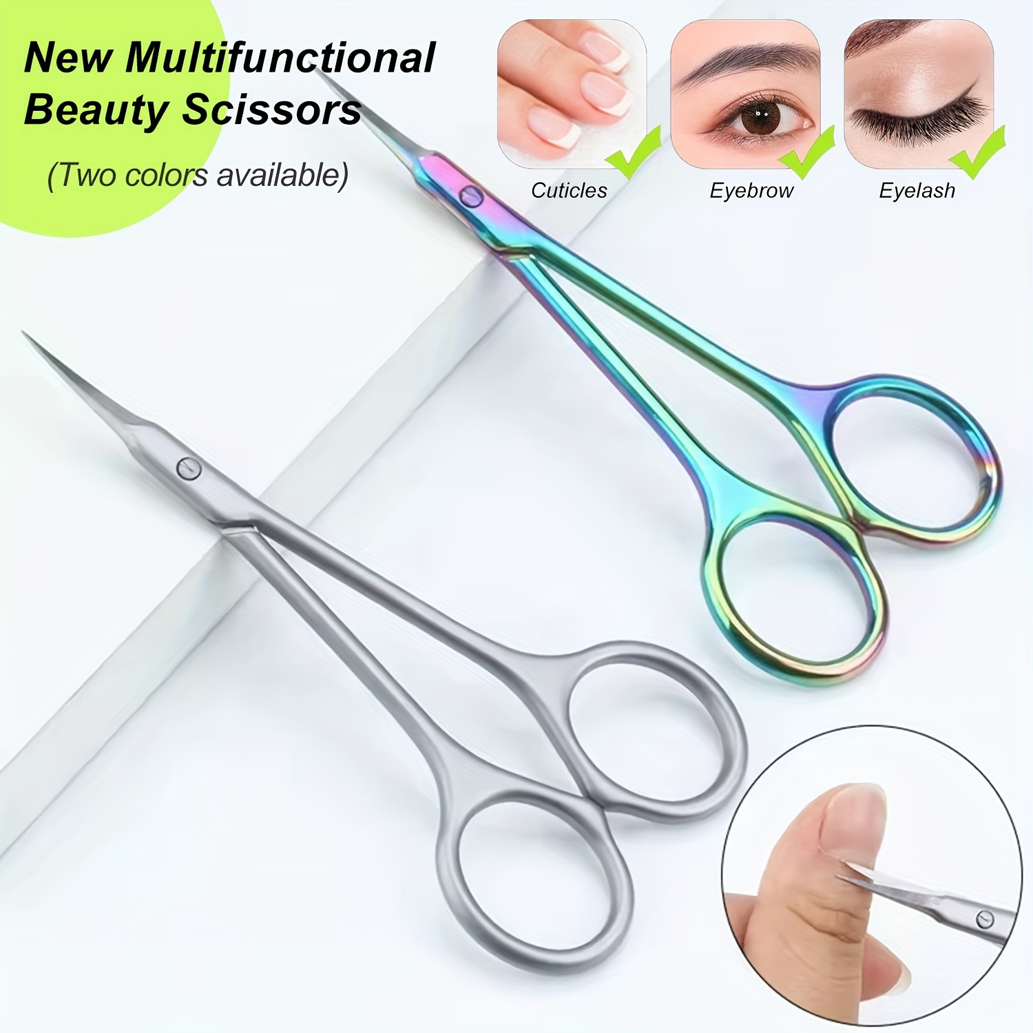 

Professional Stainless Steel Cuticle Scissors - Sharp Precision Dead Skin Remover For Fingernails And Toenails - Right Hand Unscented Multipurpose Beauty Scissors For Nose Hair, Eyelashes, Eyebrows