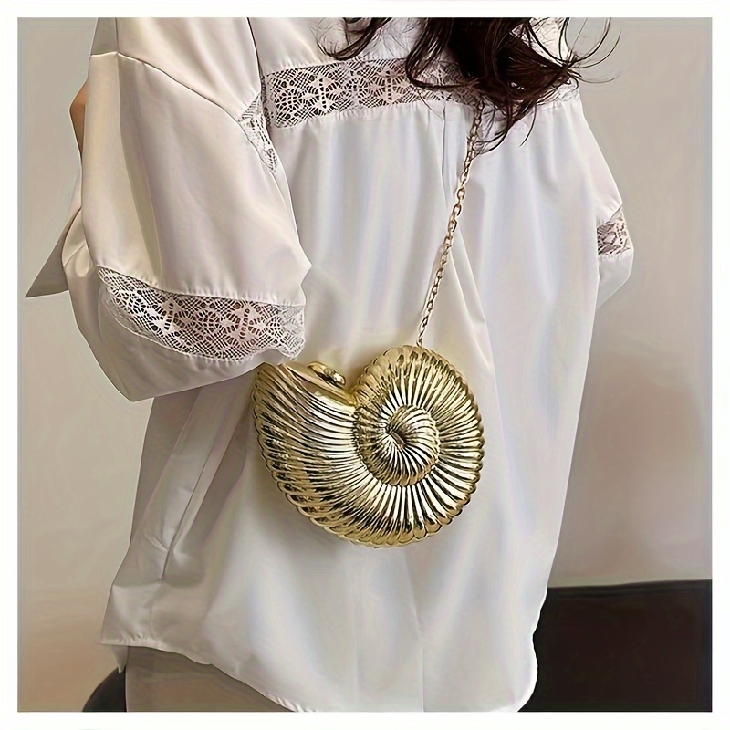 

Elegant Snail-shaped Crossbody Bag For Women - Chic Pvc Shoulder Purse, Perfect For Parties & Everyday Glam