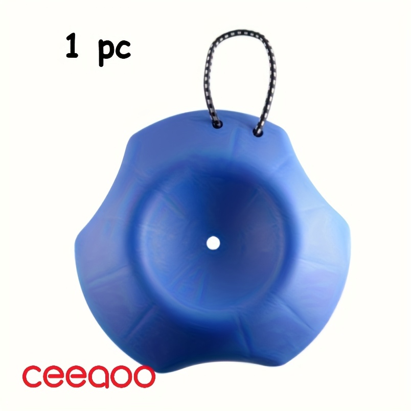 Image of Ceeaoo Rv Round Plastic Wheel Chock, Tire Anti-slip Block, Parking Device For Campers, Trailers, Sand, Mud, Lawn, With Rope Handle, Extra Large Anti-slip & Uv Resistant Design