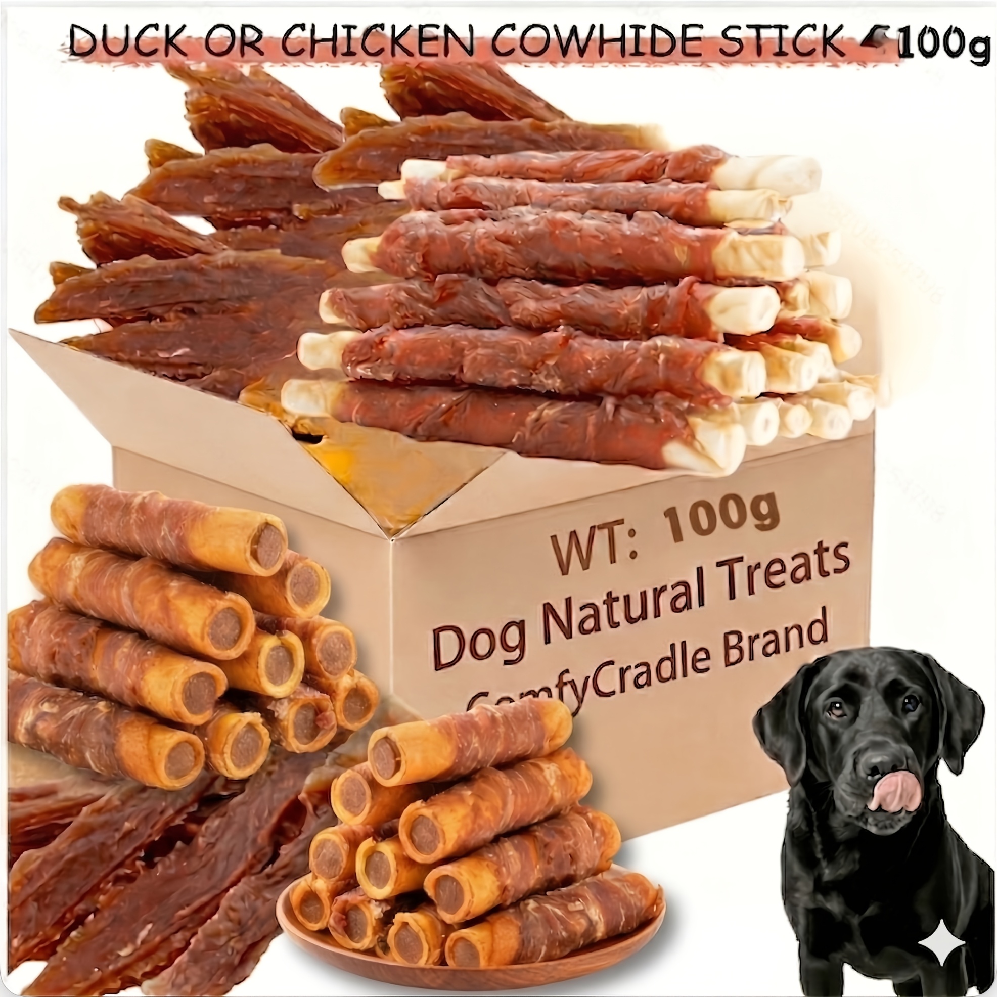 TEMU Duck Jerky Dog Treats, Protein-rich , Gentle Training Rewards For Breed