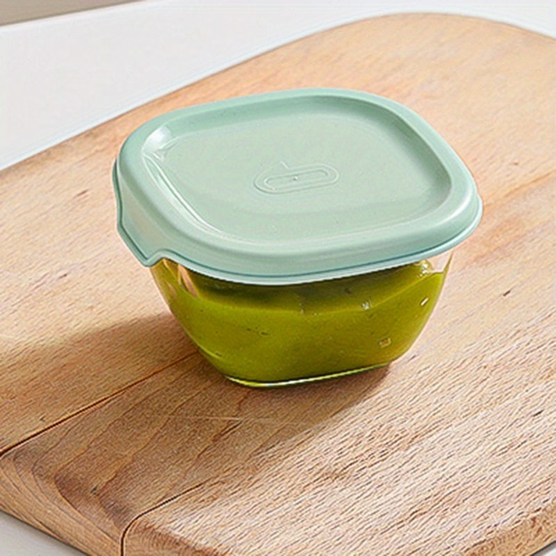 TEMU Tarro de vidrio para cocina, tarro para salsa caliente, tarro mini portátil para almacenamiento, para ensalada, tarro para verduras encurtidas