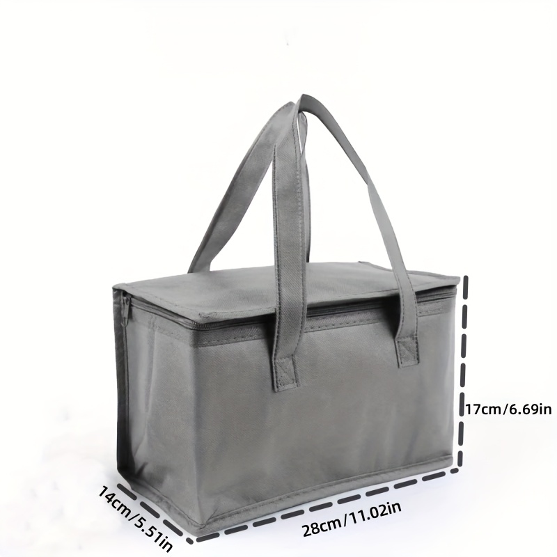 TEMU 1pc/2pcs Bolsa de compras reutilizable de papel de aluminio no tejido, bolsa refrigerada portátil para camping al , adecuada para bolsas de