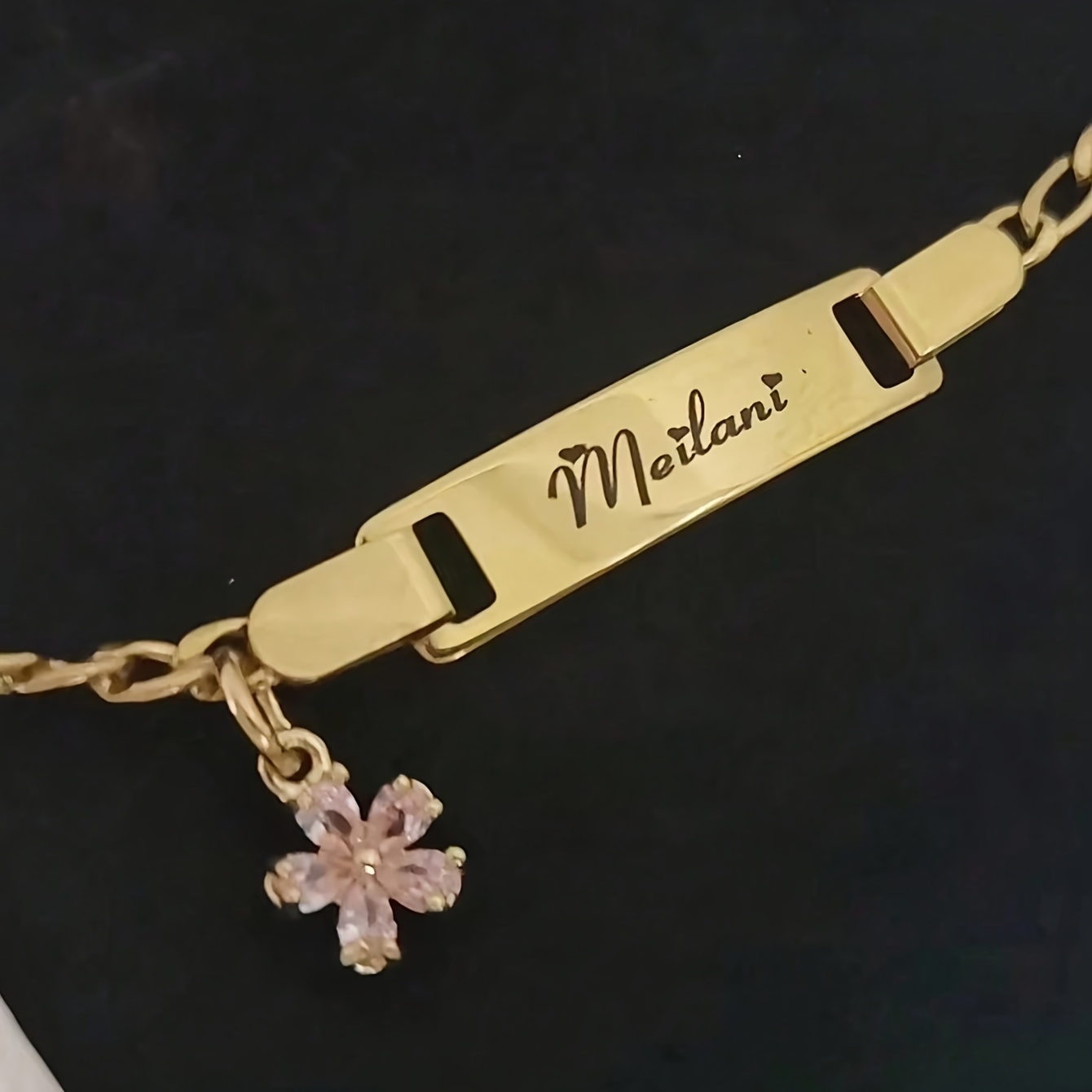 TEMU Custom Stainless Steel Personalized Cute Name Bracelet, Birthday Gift, Autumn Fashion Additions, Exquisite Engraving, Fashionable, Neat,