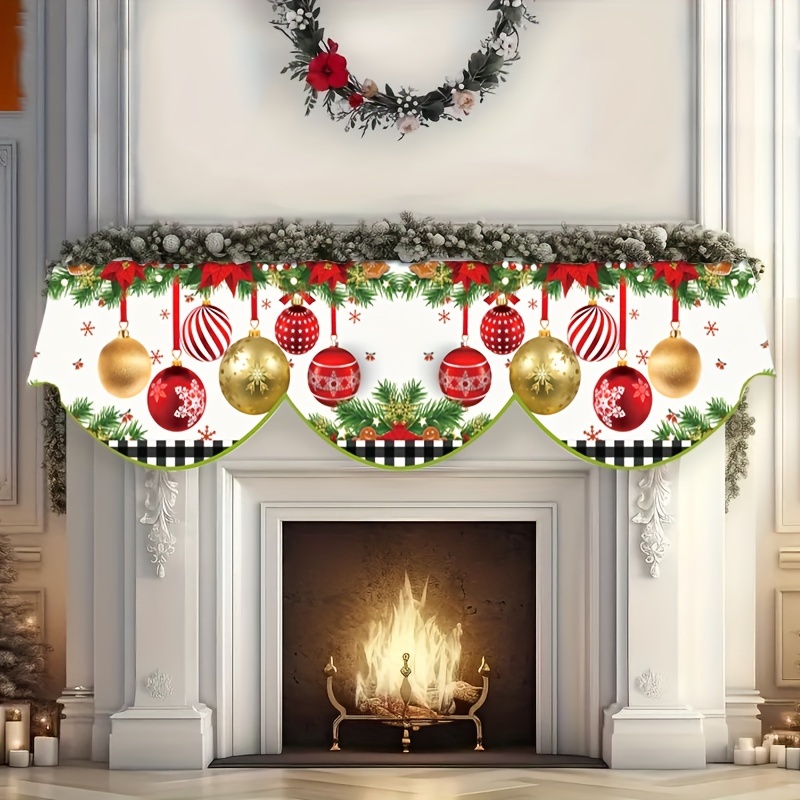 

Christmas Fireplace Table - 1 , Polyester Tablecloth, Rectangular Christmas Decor And , For , Fireplace, , Decoration - " X 78.7