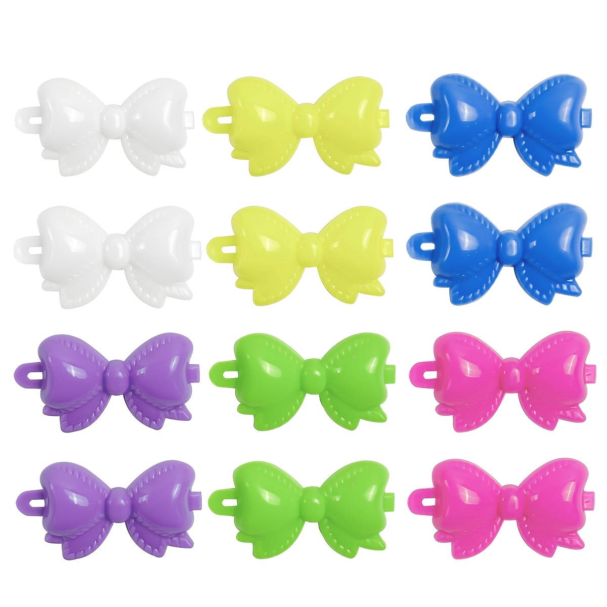 TEMU 12 pinces à cheveux nœud vibrantes, accessoires de cheveux colorés et mignons pour des looks quotidiens ludiques