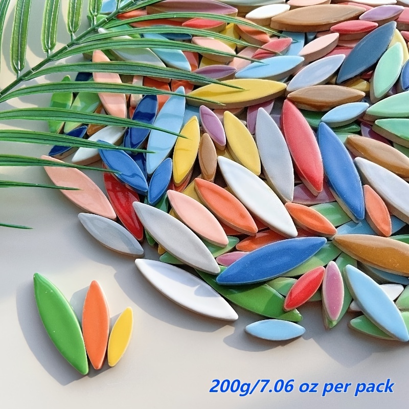 TEMU 100G/200G/500G 1 Pack de Pièces de Mosaïque Artisanales de Irrégulière de Couleurs Mélangées, Mosaïque de Pétale de à , Convient pour la