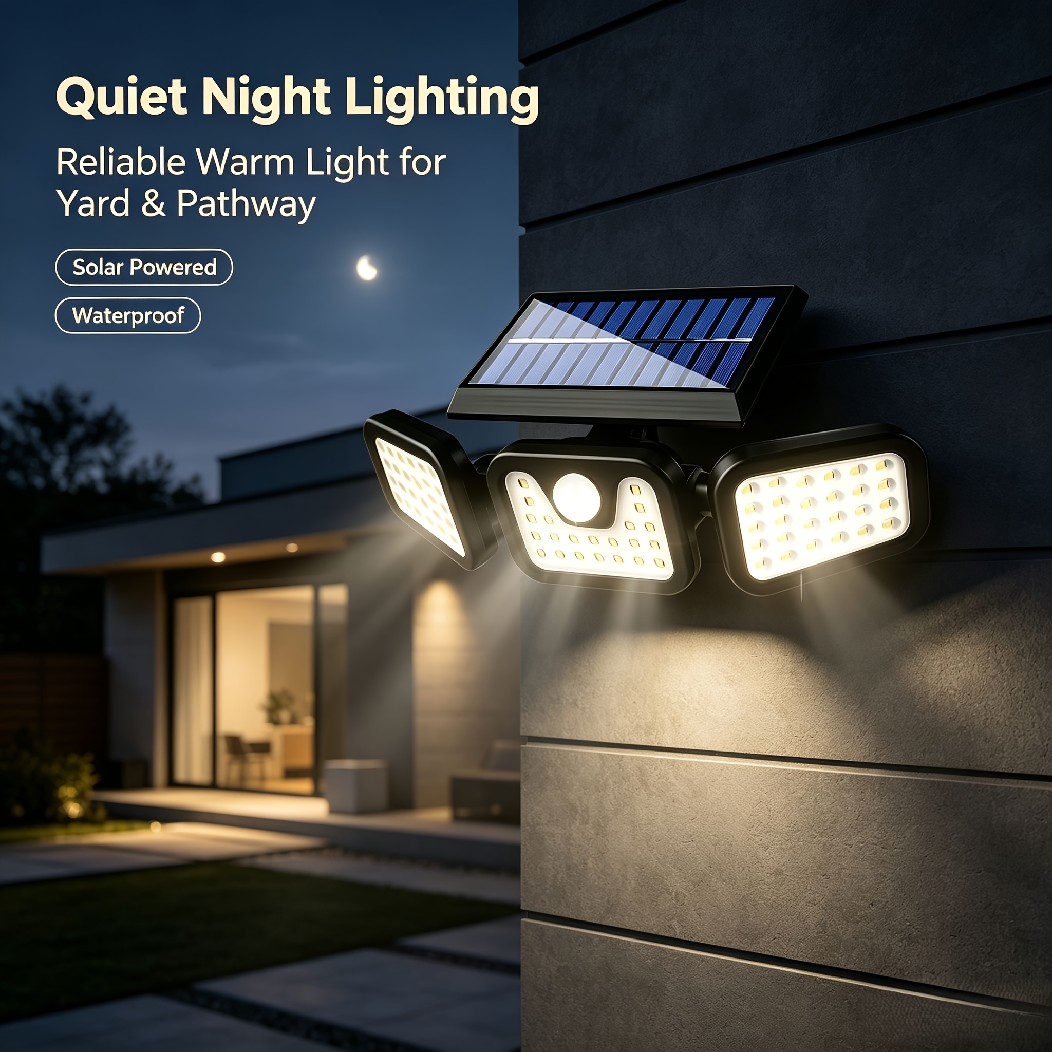 78 LED Solar Motion Sensor Light with 3 Brightness Modes