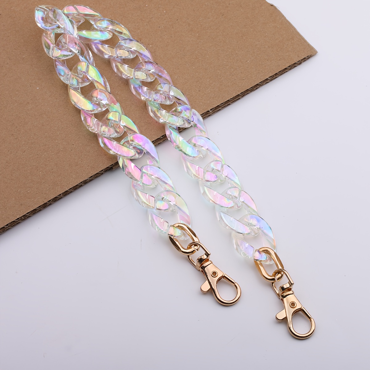 E-shop 40cm Kurzer Harz-Handtaschengriff Ersatz, -Dekorationskette, Taschenaccessoires Charms (1 Stück), DIY Geldbörsenherstellung