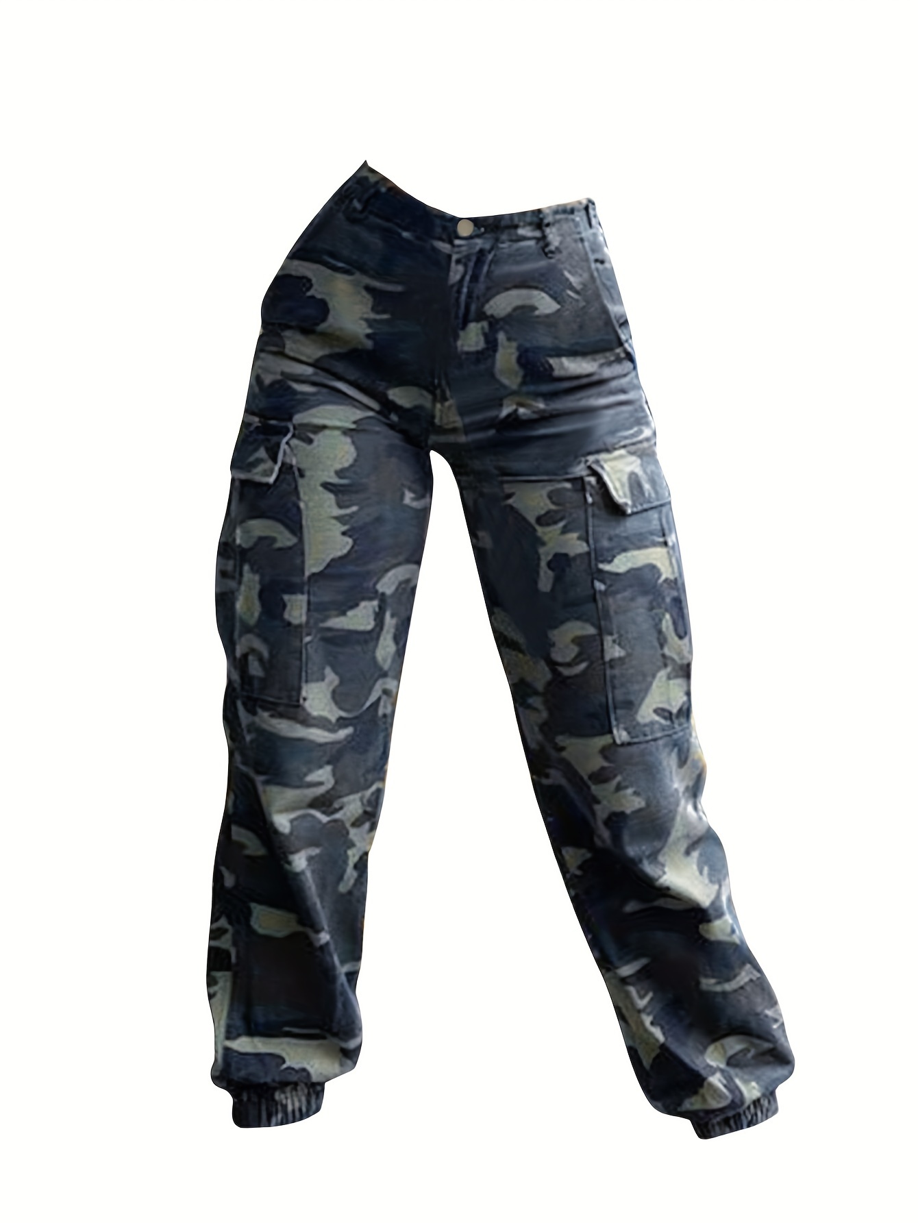 women's stretchy camo cargo joggers comfortable elastic Temu Denmark