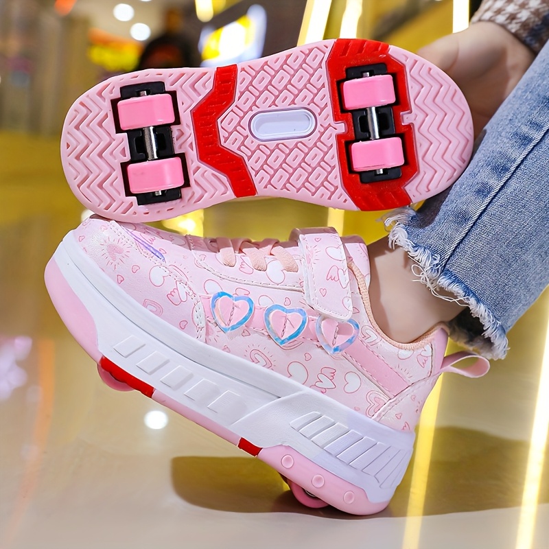 Image of New Children Girls Roller Skates Kids Trendy Breathable Skates Running Shoes Ice Skates Outdoor Sports Shoes Children