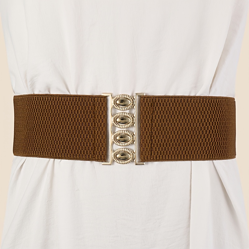 brown womens elastic waist belt stylish Temu New Zealand