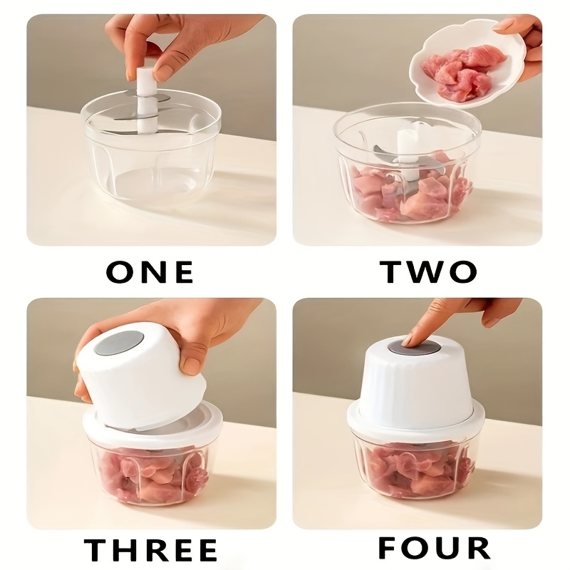 mini kitchen garlic press and chopper electric garlic mincer usb rechargeable crusher Product details 7